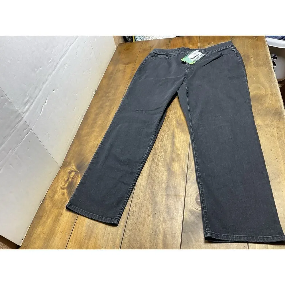 LL Bean Bean Flex Jeans Men’s 35x29 Classic Fit Straight Leg Faded Black NWT